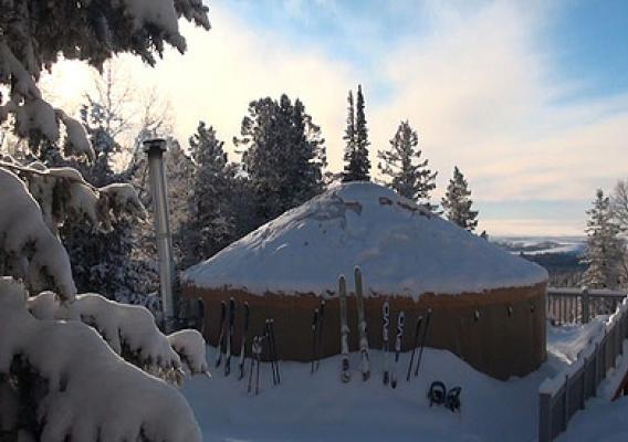 The tranquility of winter camping is ideal at the Grizzly Ridge yurt on the Ashley National Forest in Utah. Numerous hiking, biking and off-road trails crisscross the area. (U.S. Forest Service)