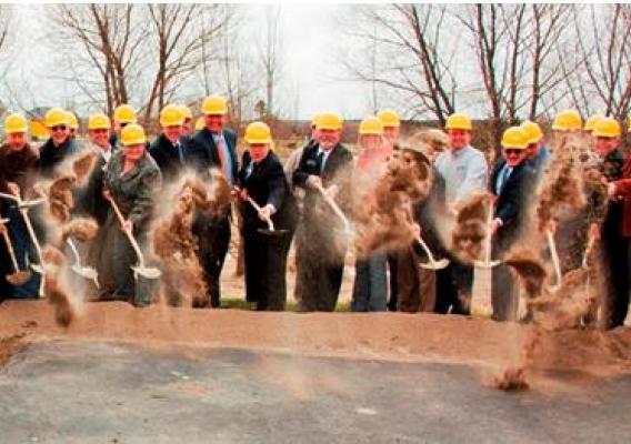 Sen. Al Franken joined officials from NESC and Rural Development on April 20 to break ground on a $43.5 million project that will deliver broadband to rural areas of Northeastern Minnesota.